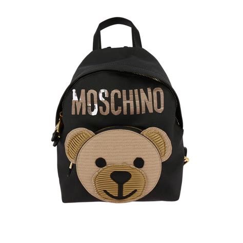 zaino moschino bianco e nero|Zaini Moschino da donna .